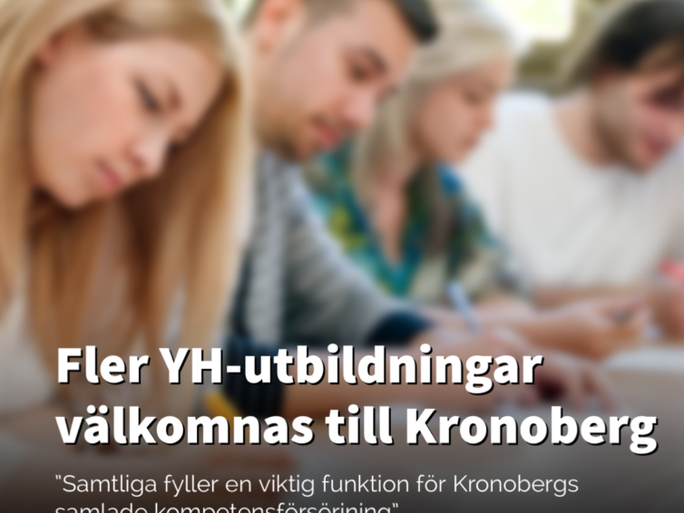 Fler YH-utbildningar välkomnas till Kronoberg